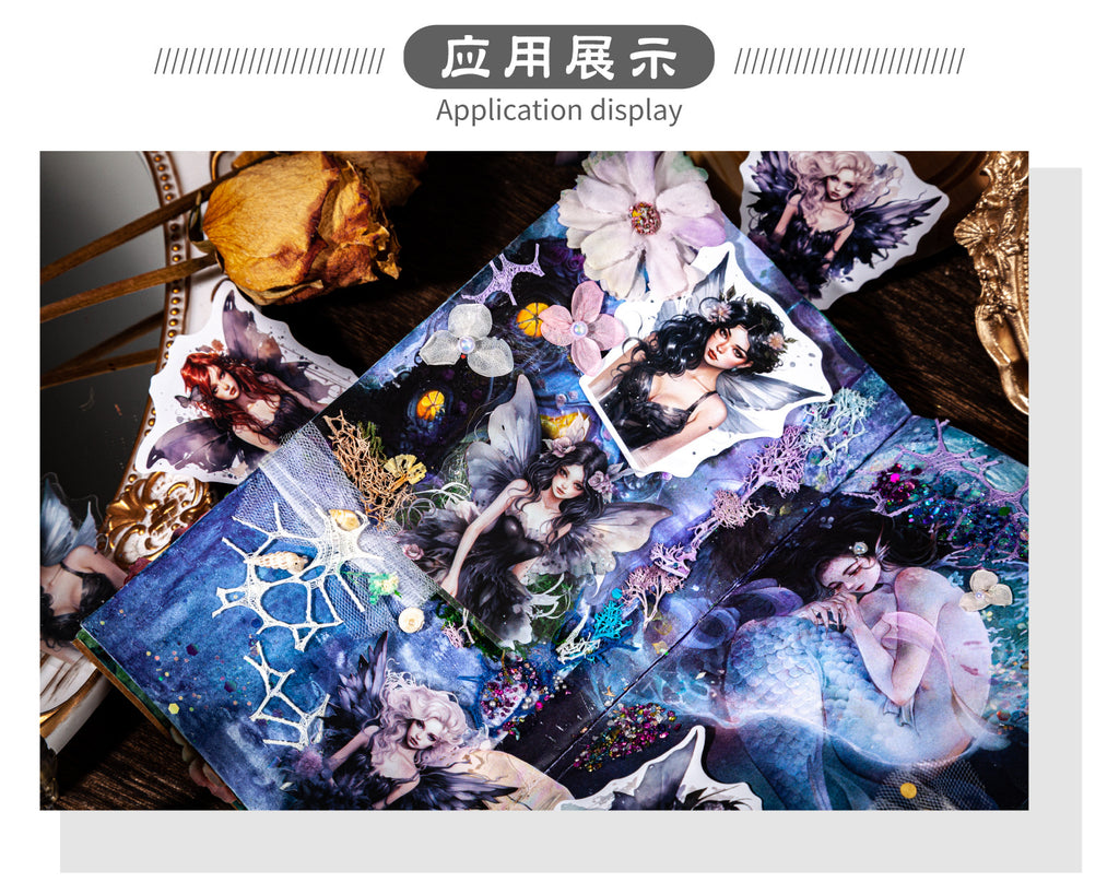 Retrostory Magic Fairy Series Creative Stickers Background Self-Adhesive Base Decoration Journaling Landscaping Stickers