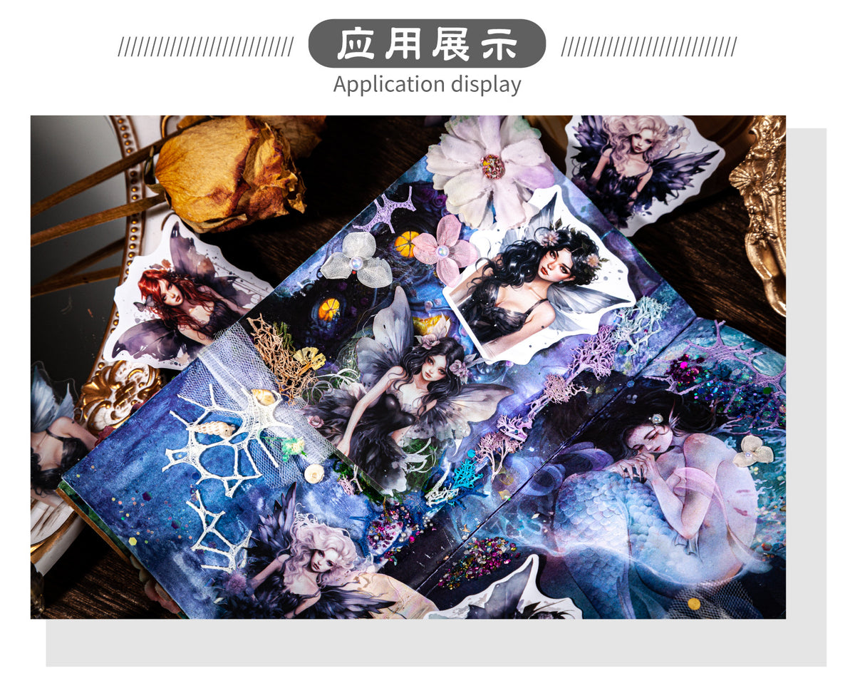 Retrostory Magic Fairy Series Creative Stickers Background Self-Adhesive Base Decoration Journaling Landscaping Stickers