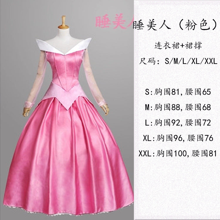 Adult Halloween Snow White Bell Cinderella Ice Sleeping Beauty Rapunzel Party Stage Performance Princess Dress
