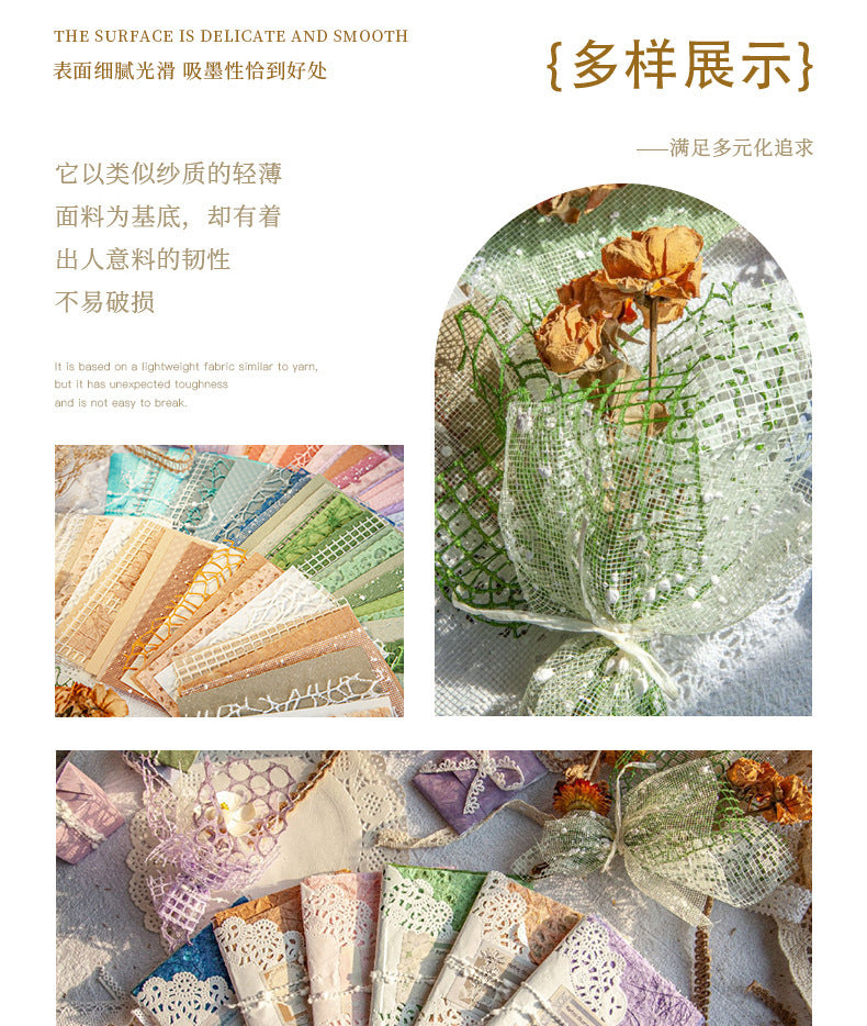 Carefully Selected Retrostory Cloud Yarn Base Decorative Background Paper Material Package DIY Handmade Pain Package Handbook Material Paper