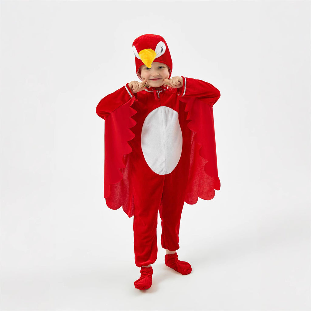 Halloween Children's Performance Costume Cartoon Animal One-piece Costume Blue Red Parrot COS Performance Costume