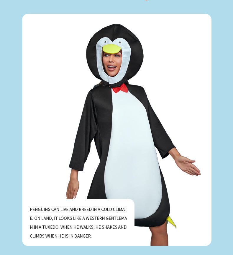 Manufacturer Wholesale Christmas Holiday Animal Costumes Cartoon Penguin Stage Performance Cosplay Costumes