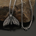 Foreign Trade Hot-Selling Retro Viking Death Skull Moth Pendant Necklace Gothic Decorations Party Accessories Wholesale