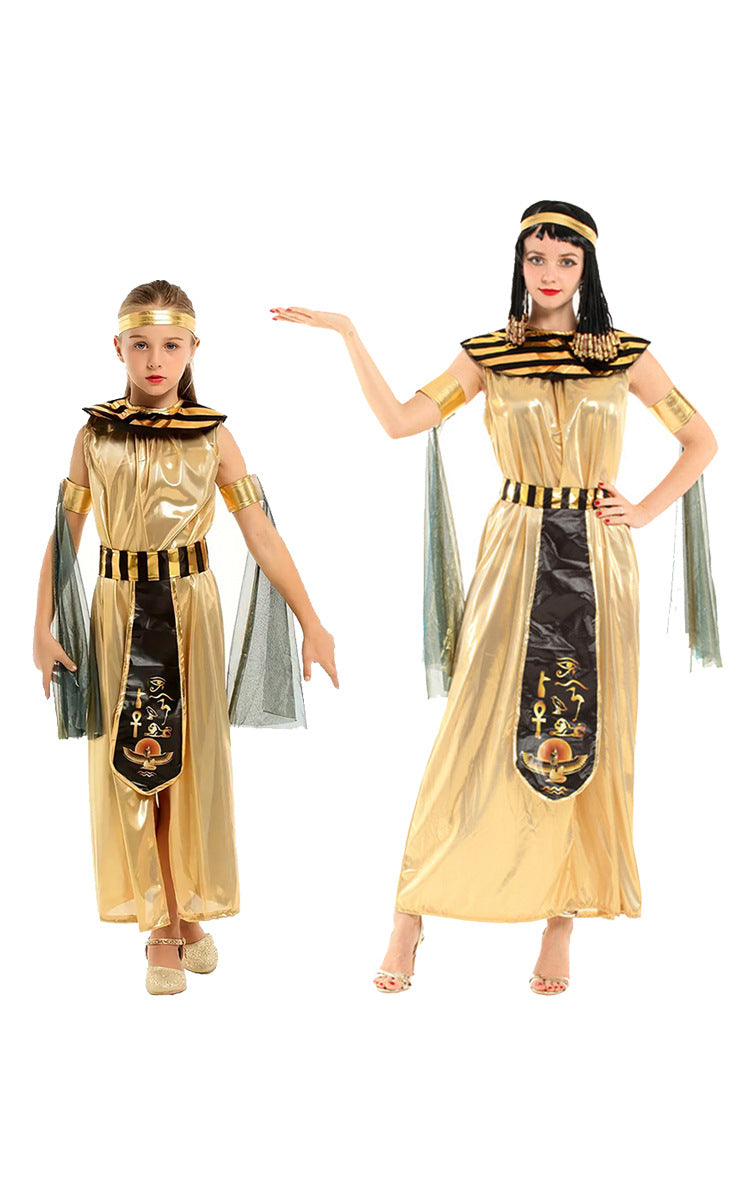 Halloween Cosplay Ancient Egyptian Costume Masquerade Egyptian Queen Little Princess Dress Costume