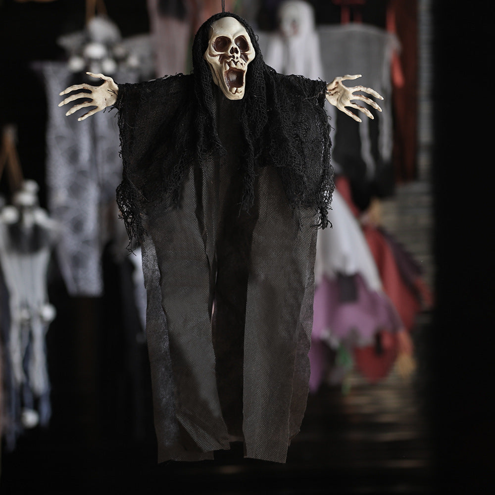 Halloween Hanging Ghost New Secret Room Haunted House Bar Decoration Props Horror Ghost Face Skull Hanging Ghost Pendant Wholesale