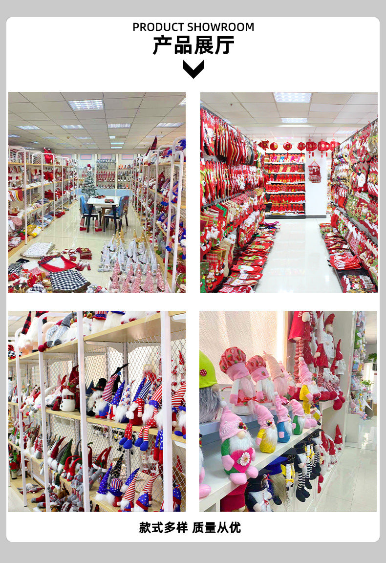 A variety of Christmas standing telescopic doll hotel window Christmas snowman elk doll decorative ornaments