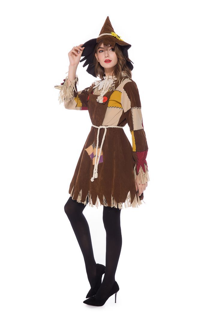 Halloween Adult Wizard of oz Family Stage Performance Scarecrow Costume Witch Witch Performance Cosplay