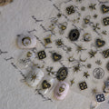 Metal Star and Moon Nail Art Stickers Embossed New 3D Stereo Popular Ins Gold and Silver Punk Nail Sticker Decorations