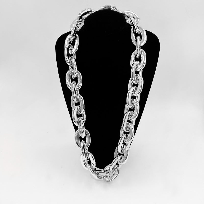 2025 Halloween Christmas Necklace Holiday Party Team Fan Ccb Thick Necklace Exaggerated Hip-Hop Big Gold Chain