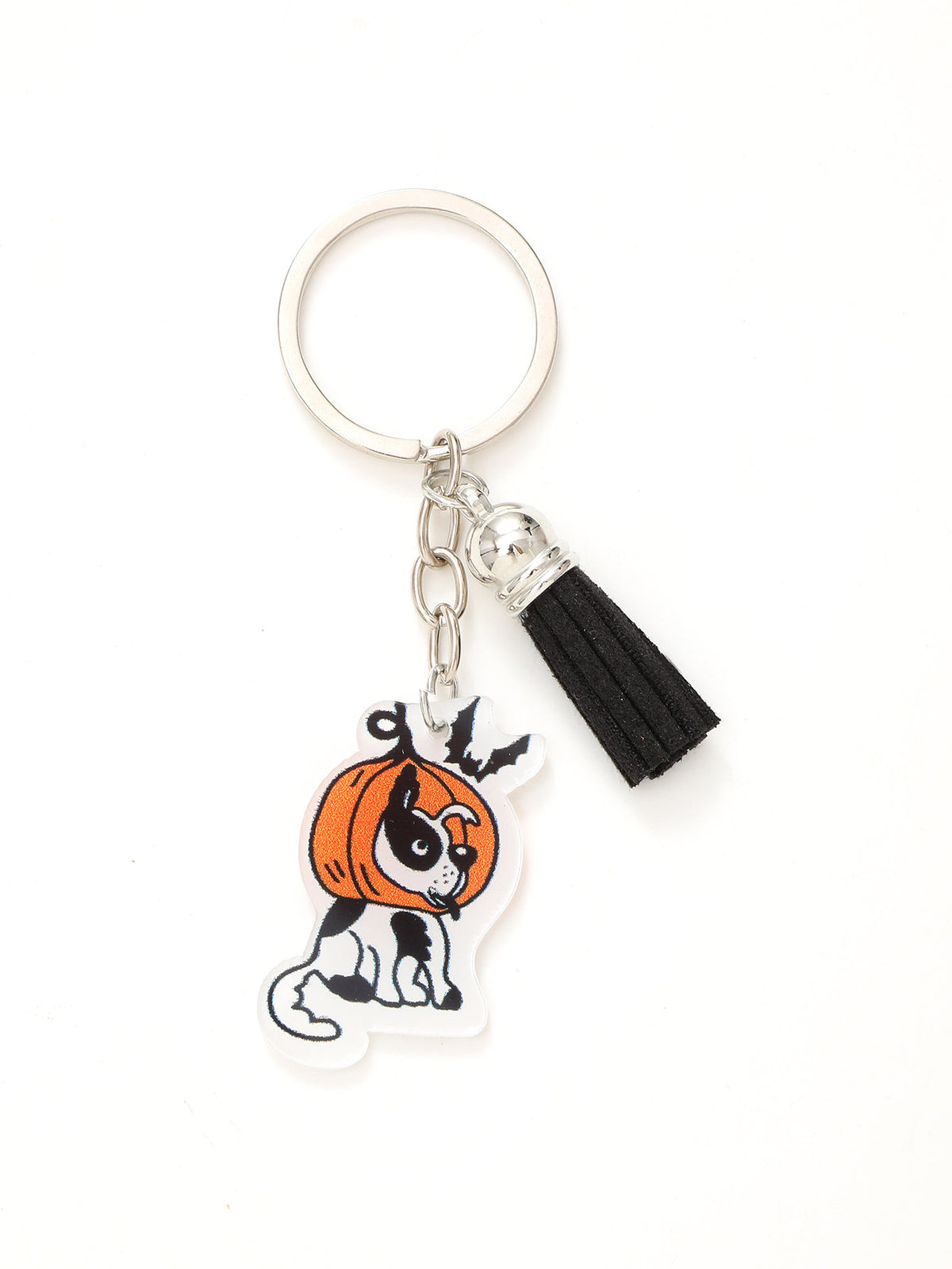 New Halloween Funny Acrylic Keychain Bat Pumpkin Head Witch Tassel Pendant Bag Accessories Pendant