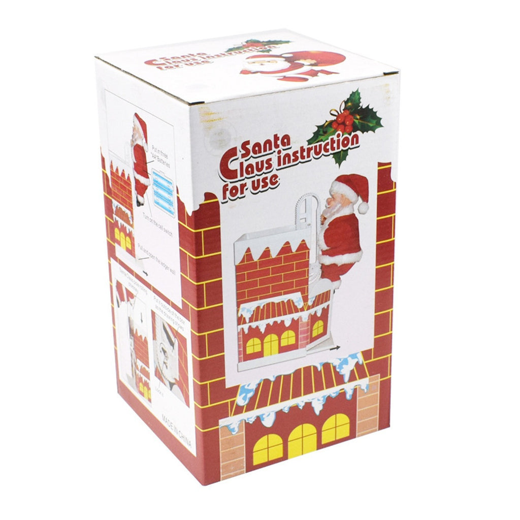Climbing Chimney Santa Claus Electric Toy Climbing Beads Climbing Ladder Santa Claus Ornaments Christmas Decoration Gifts