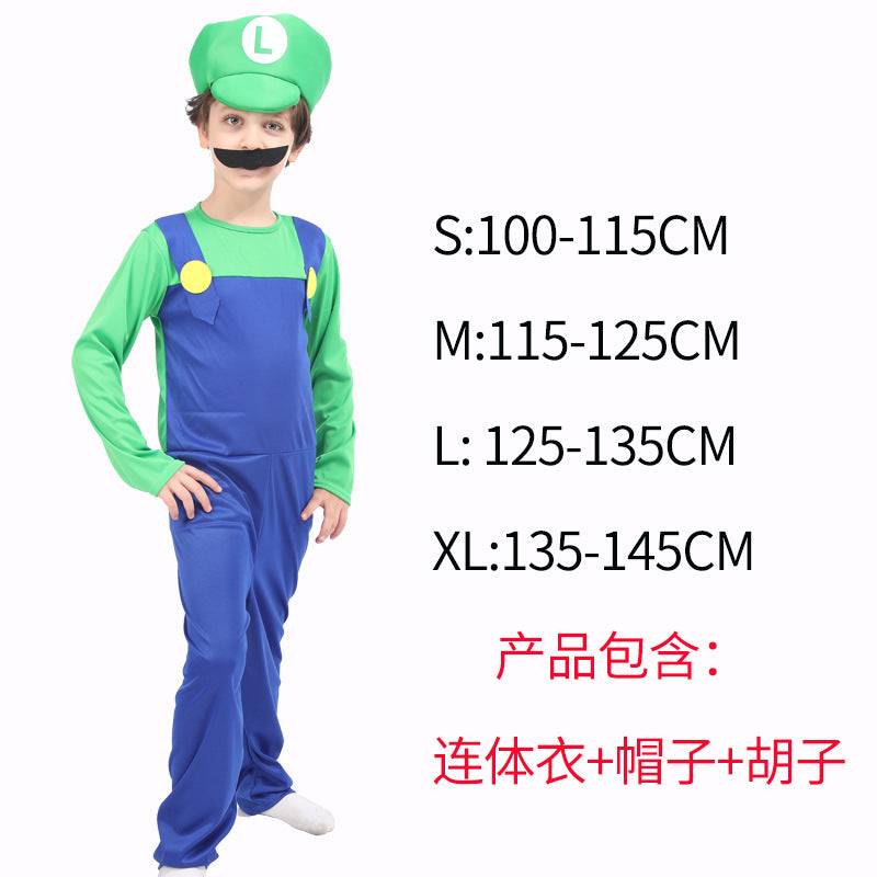 Halloween cosplay Anime Costume Parent Child cosplay Children Mario Clothes Super Mary Costume
