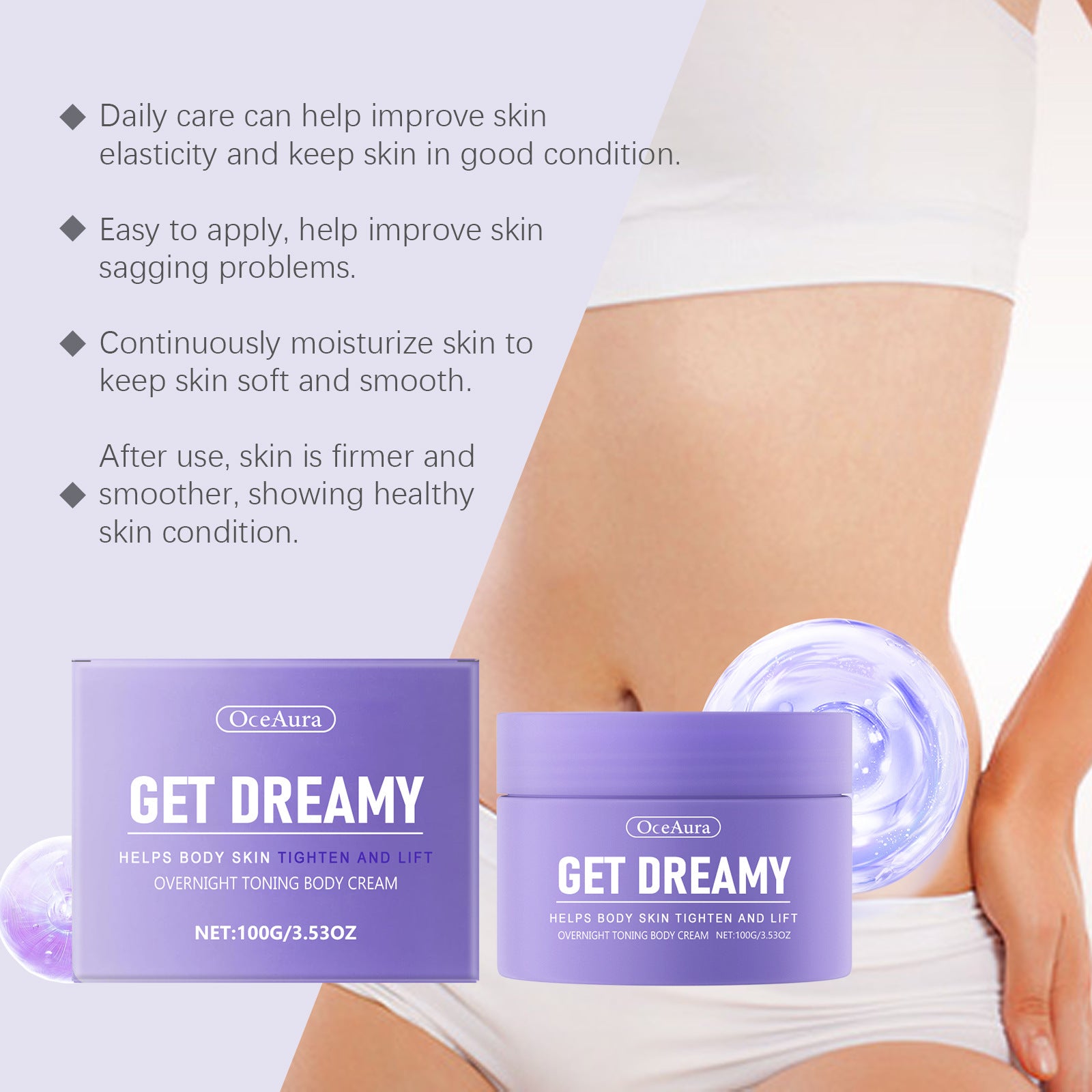 Get Dreamy Body Firming Cream Shaping Lifting Anti Wrinkle Smoothing Brightening Prevent Dry Tightening Loose Skin Care Products