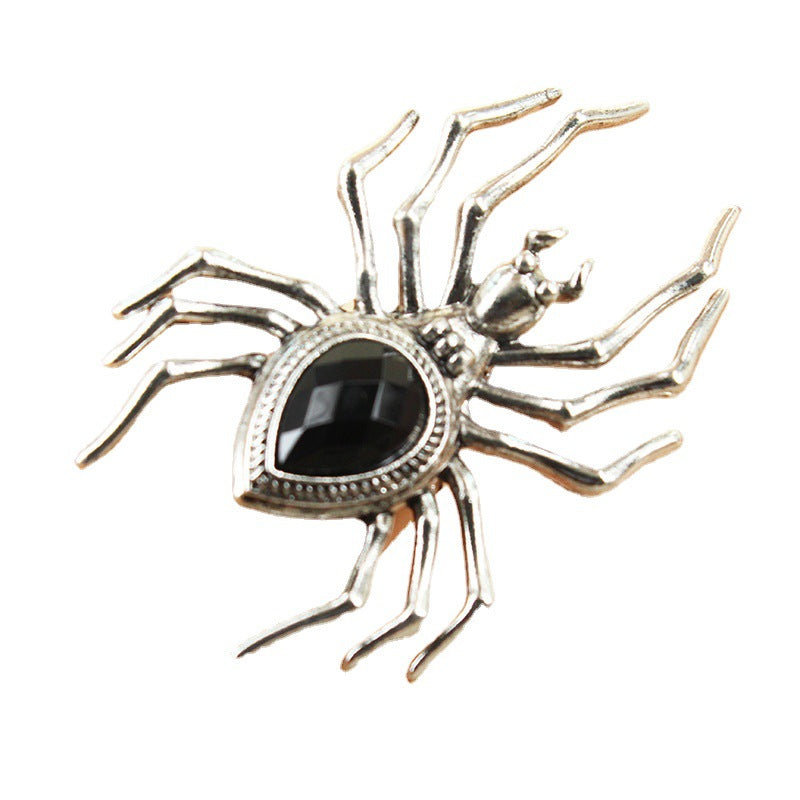 Cross-Border Halloween Exaggerated Retro Hip-Hop Dark Alloy Punk Ring European and American Adjustable Open Spider Ring