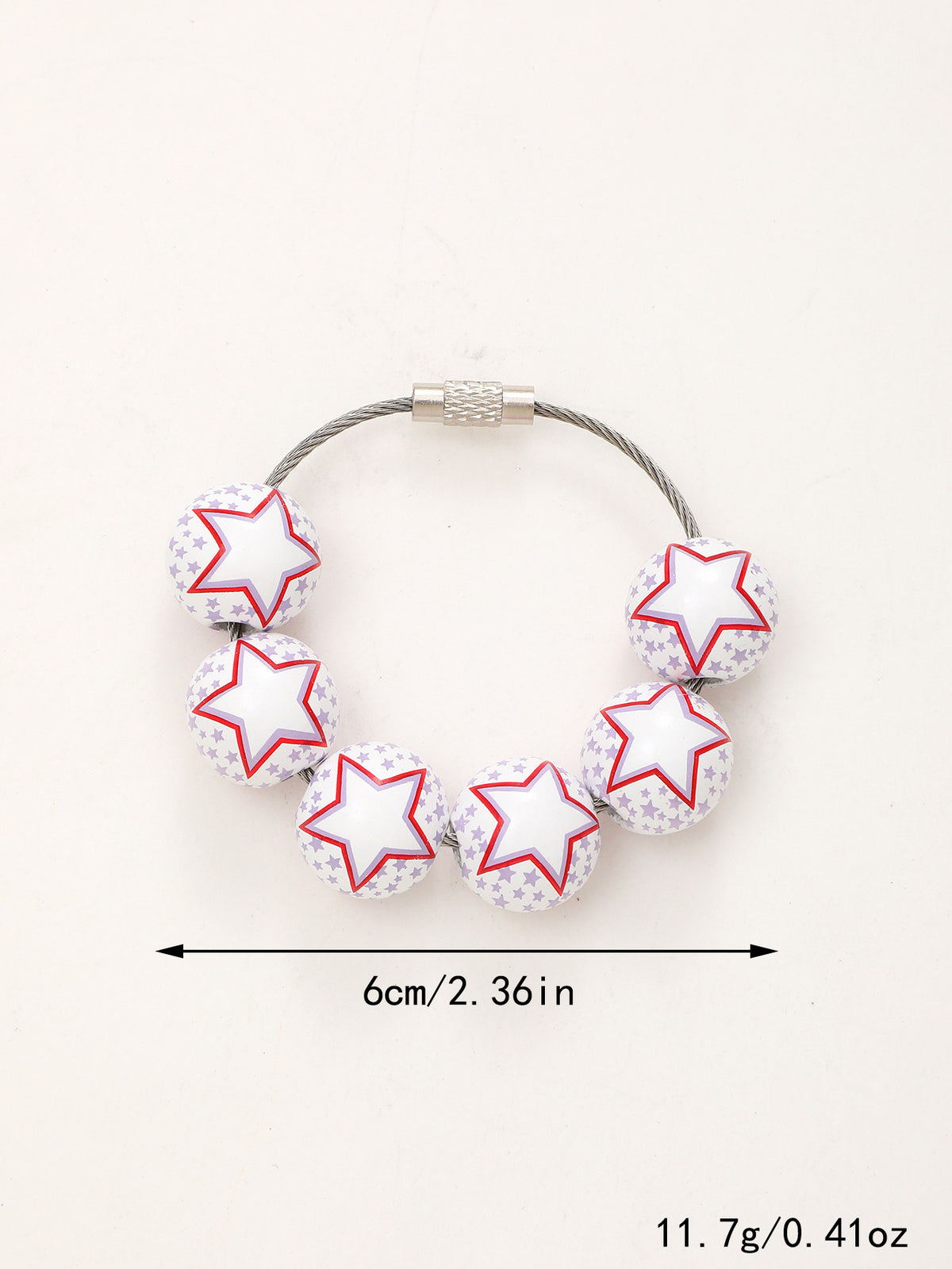 Sporty Baseball Independence Day Halloween Wooden Beads Wooden Fruit Summer Party Keychain Bracelet