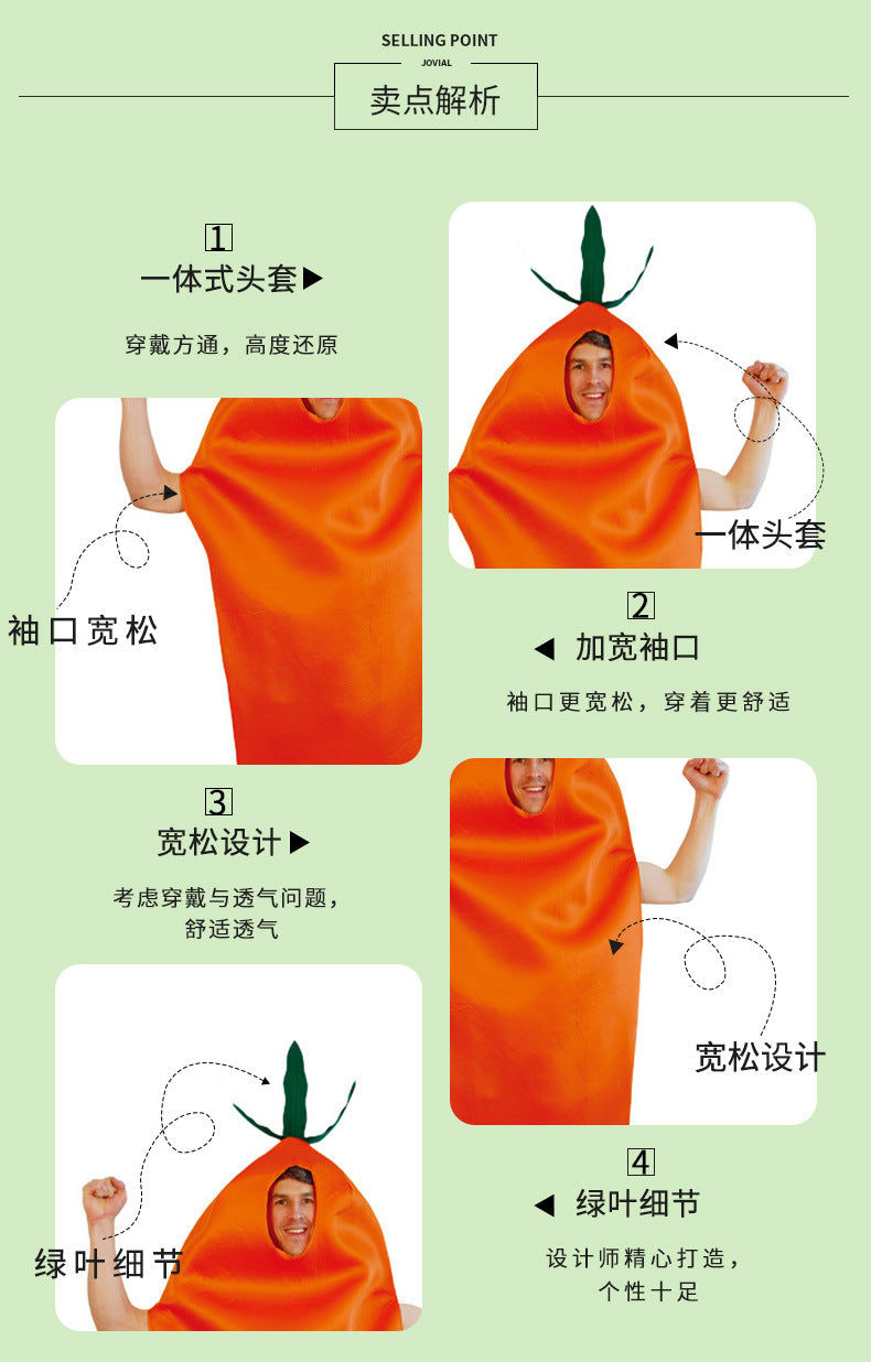 carnival halloween carrot cosplay cosplay masquerade stage adult children costume