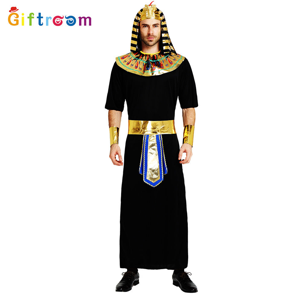 Halloween Holiday Party Pharaoh Queen Cosplay Costume Egyptian Black Festival Halloween Party Costume