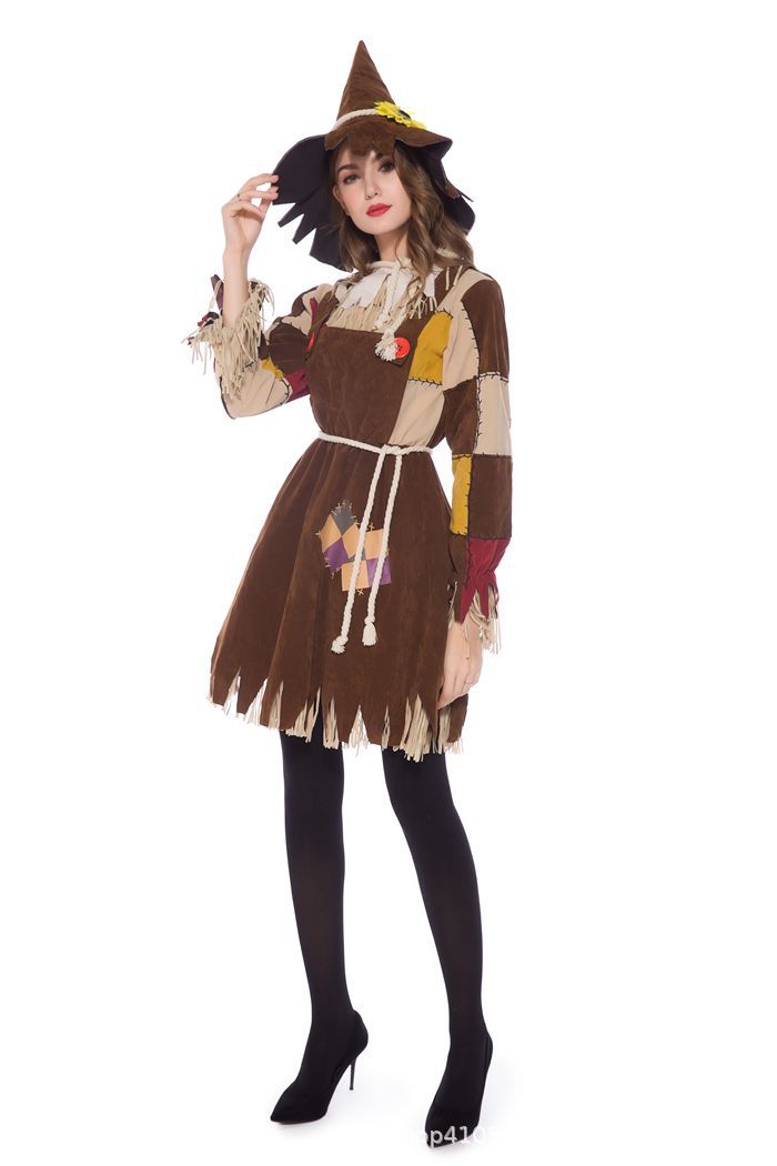 Halloween Adult Wizard of oz Family Stage Performance Scarecrow Costume Witch Witch Performance Cosplay