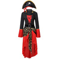 New Halloween Female Red Pirate Game Cosplay Costume Masquerade Pirate Captain Stage Performance Costume