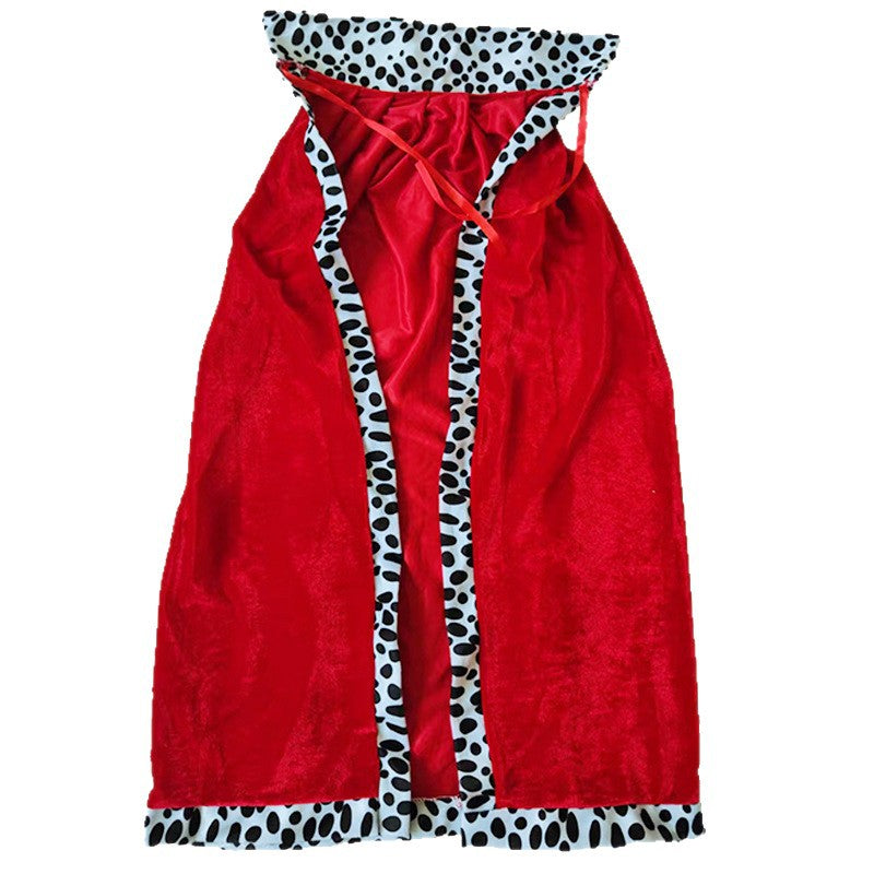 Halloween Costume Kids Adult Birthday Party Show Christmas King Prince Cloak Red Cloak Shawl