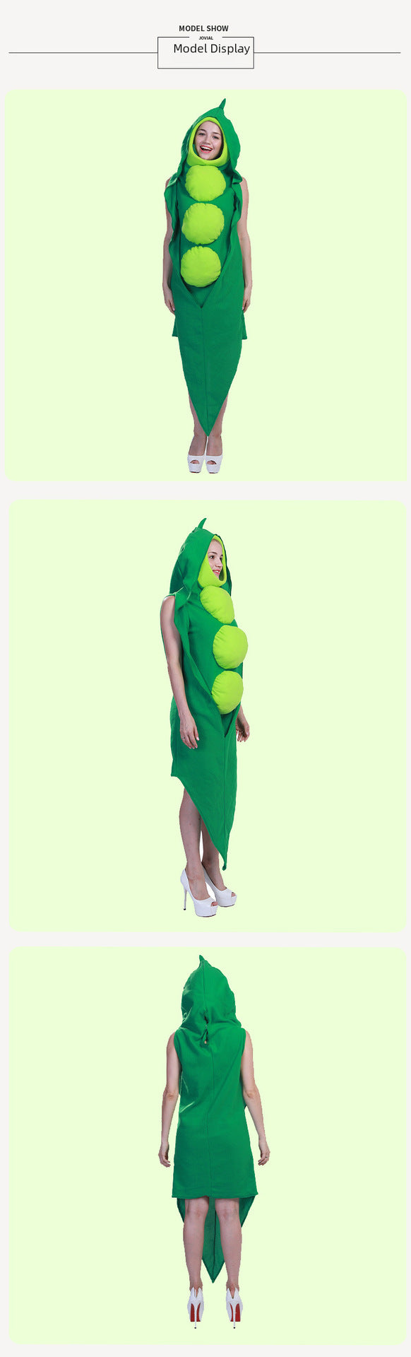 Halloween Carnival Performance Costume Party Stage Cosplay Cosplay Pea One-Piece Sponge Suit