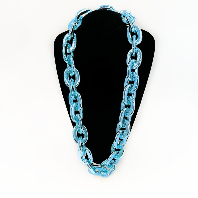 2025 Halloween Christmas Necklace Holiday Party Team Fan Ccb Thick Necklace Exaggerated Hip-Hop Big Gold Chain