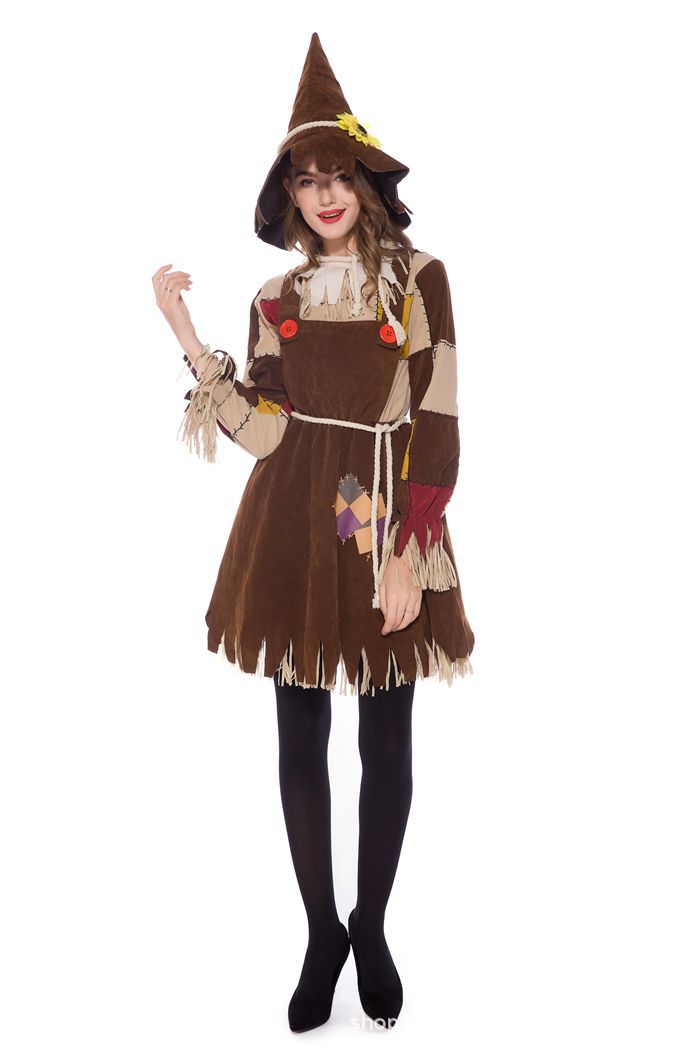 Halloween Adult Wizard of oz Family Stage Performance Scarecrow Costume Witch Witch Performance Cosplay