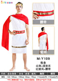Halloween Masquerade Ancient Egyptian Greek Couple Red Shawl Stage Play Role-Playing Costume Ds Performance Costume