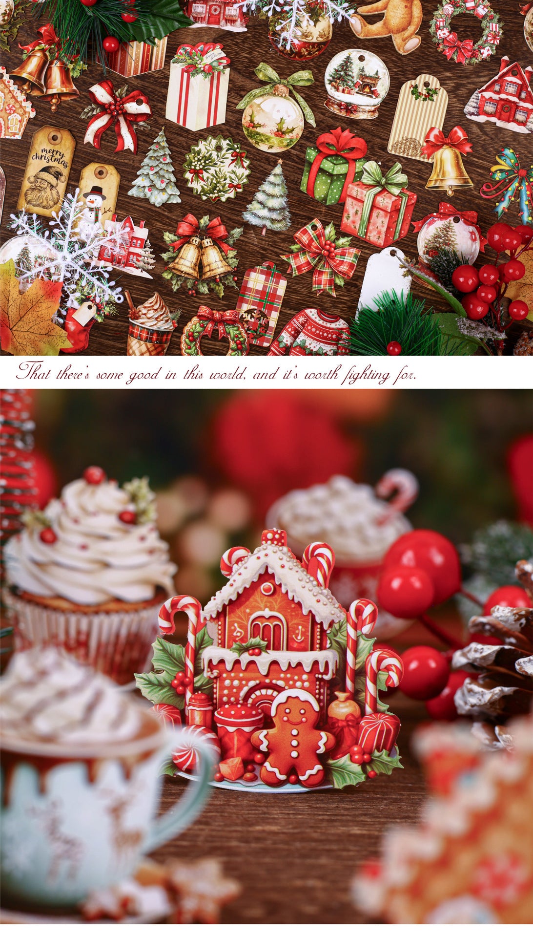 Retrostory Winter Story Collection Series Christmas Decoration Sticker Pack Creative Holiday Bow Bottoming Handbook Sticker