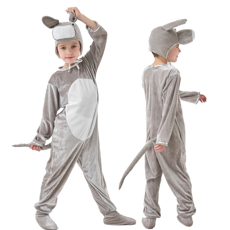 Halloween animals children's little donkey men and women cos animal jumpsuit children's day stage performance clothing