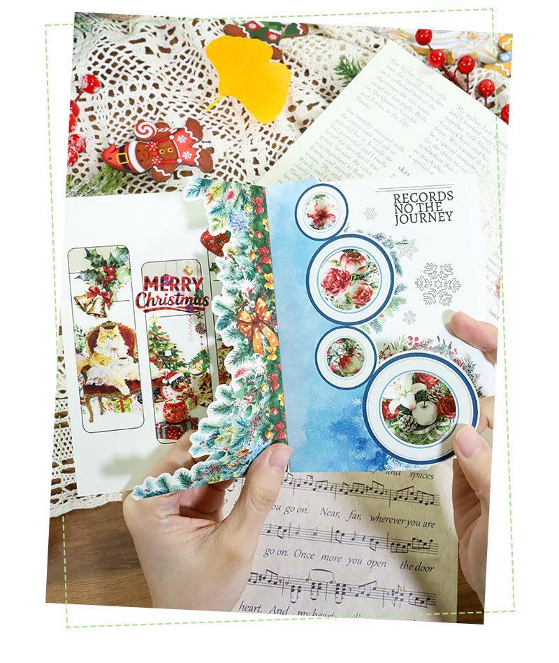 Foreign Trade Cross-Border Hot-Selling Halloween and Christmas Planner Materials DIY Decoration No-Cut Die-Cut Pet Planner Tape