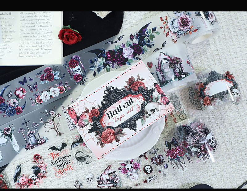 Foreign Trade Cross-Border Hot-Selling Halloween and Christmas Planner Materials DIY Decoration No-Cut Die-Cut Pet Planner Tape