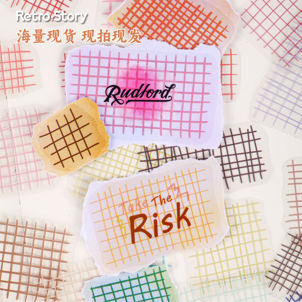 Retro Story Series Line Pet Sticker Pack 20 Pieces into 6 DIY Material Handbook Decorative Stickers