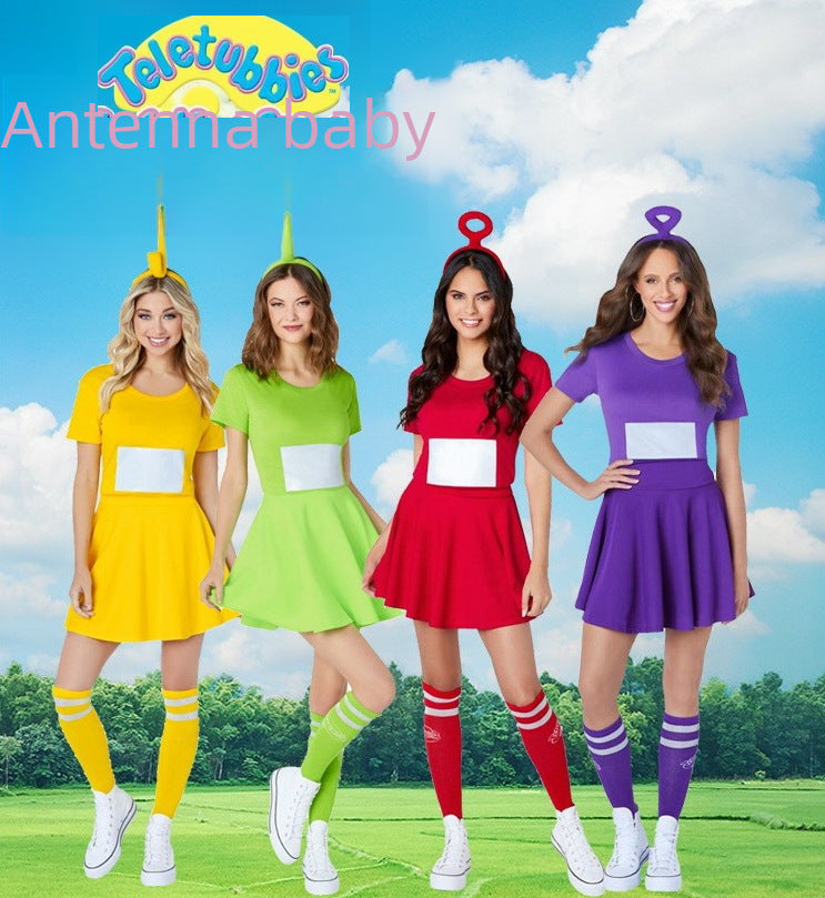 2023 Funny New Teletubbies Costume Halloween Cartoon Doll Cute Anime Party Playing Costume