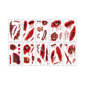 Halloween Realistic Scar Vampire Bite Zombie Scratch Horror Wound Scar Waterproof Tattoo Sticker for Men and Women