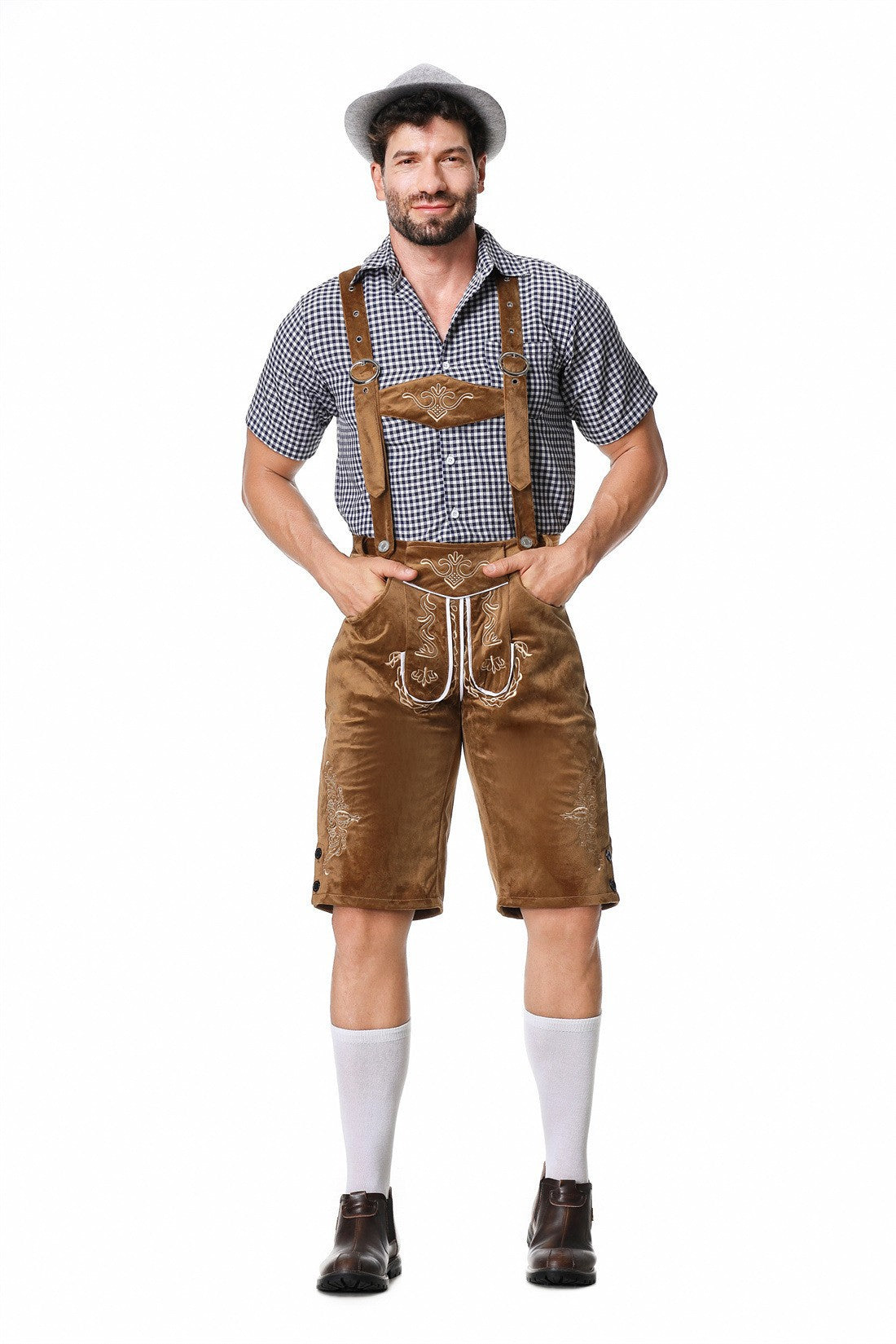 Halloween Costume Wish German Oktoberfest Costume Men's Overalls Suit Adult Stage Cosplay Costume