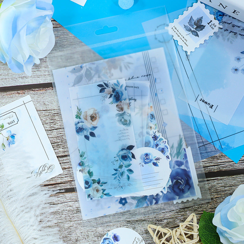 New Style Journal Background Sulfuric Acid Paper Diary Decoration Fresh Style Items Stickers Journal Material Paper Printing