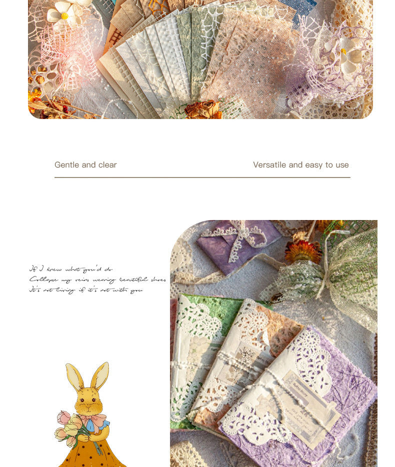 Carefully Selected Retrostory Cloud Yarn Base Decorative Background Paper Material Package DIY Handmade Pain Package Handbook Material Paper