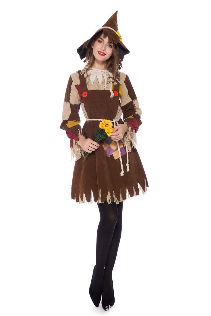 Halloween Adult Wizard of oz Family Stage Performance Scarecrow Costume Witch Witch Performance Cosplay