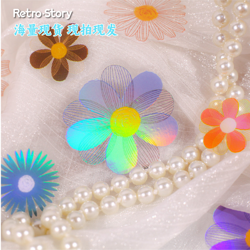 Retro Story Velvet Series Sticker Pack Fresh DIY Base Stickers Decorative Material Creative Journal Stickers