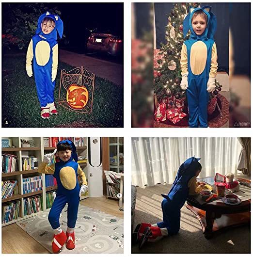 Halloween Costume Sonic the Hedgehog Super Sonic Kid Sonic Performance Costume Stage Performance Costume