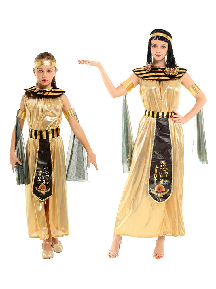 Halloween Cosplay Ancient Egyptian Costume Masquerade Egyptian Queen Little Princess Dress Costume