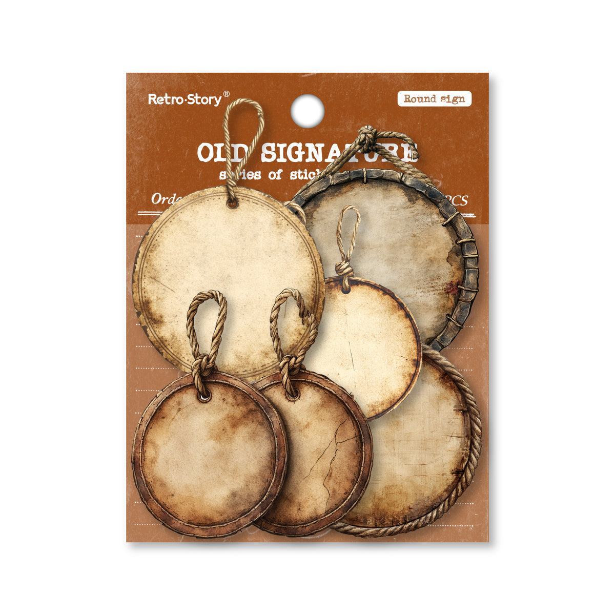 Retrostory Old Sign Series Retro DIY Landscaping Material Collage Package Creative Base Decorative Handbook Stickers