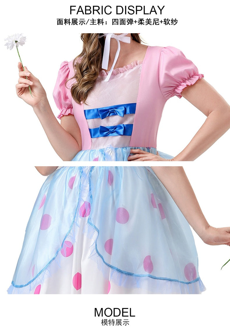 Toy Story Shepherdess Cosplay Costume Anime Character Shepherdess Long Dress Halloween Two-Dimensional Cosplay Costume
