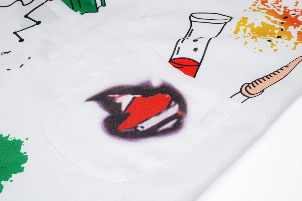 Halloween Crazy Scientist White Coat cos Frankenstein Pro Play Parent-Child Stage Performance Costume