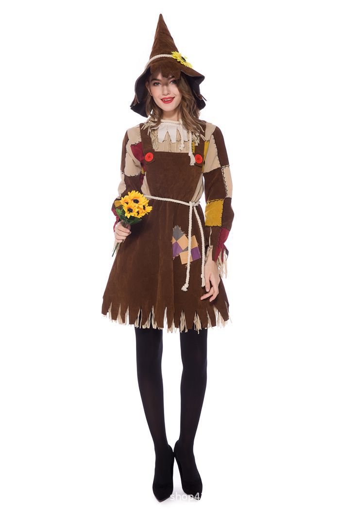 Halloween Adult Wizard of oz Family Stage Performance Scarecrow Costume Witch Witch Performance Cosplay