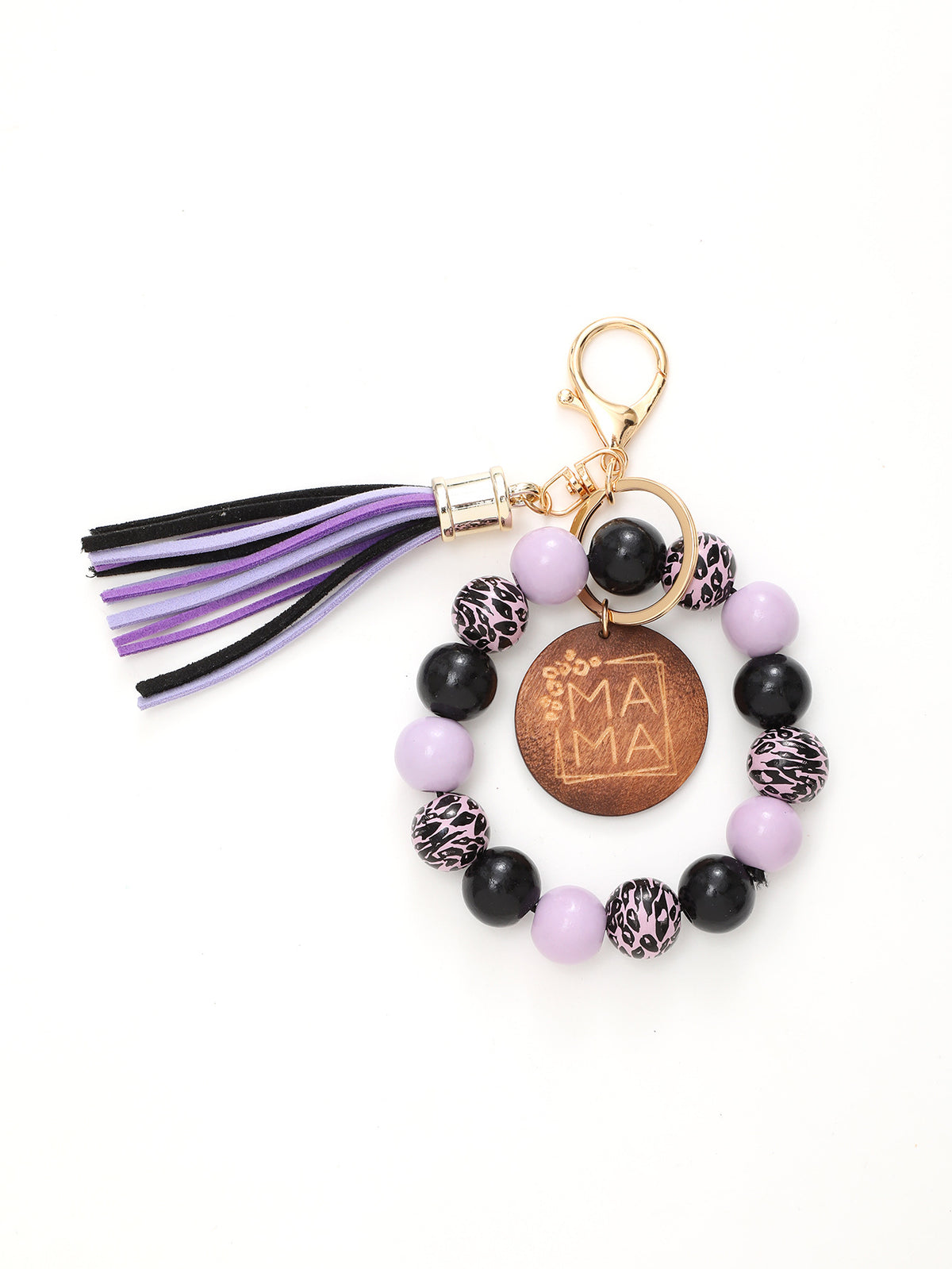 Sporty Baseball Independence Day Halloween Wooden Beads Wooden Fruit Summer Party Keychain Bracelet