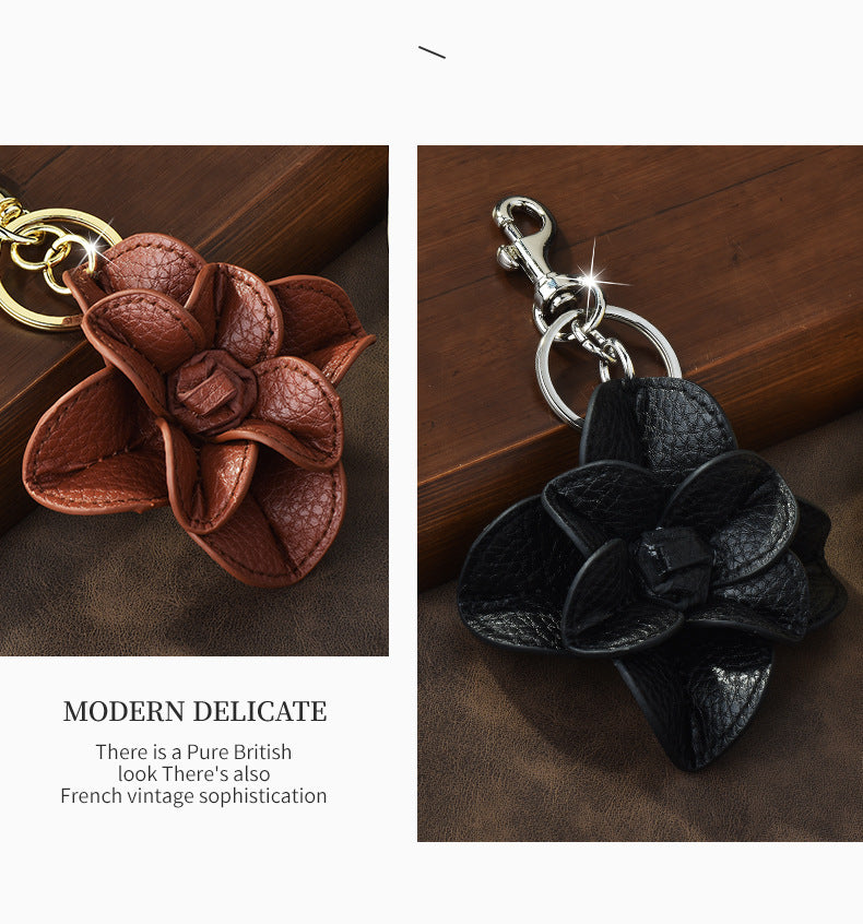 Bag Keychain, Clothing Decoration Pendant, Backpack Pendant, Heart Petal Pendant, Pu Leather Cotton-Filled Pendant