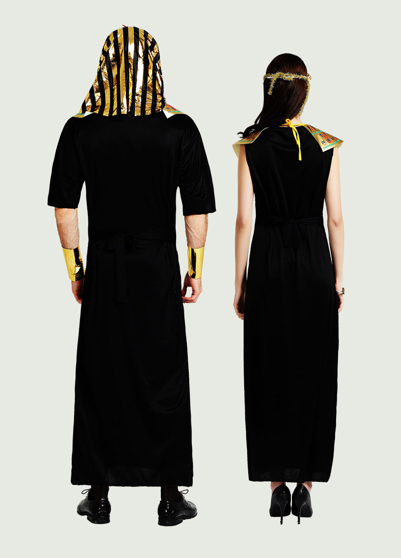 Halloween Holiday Party Pharaoh Queen Cosplay Costume Egyptian Black Festival Halloween Party Costume