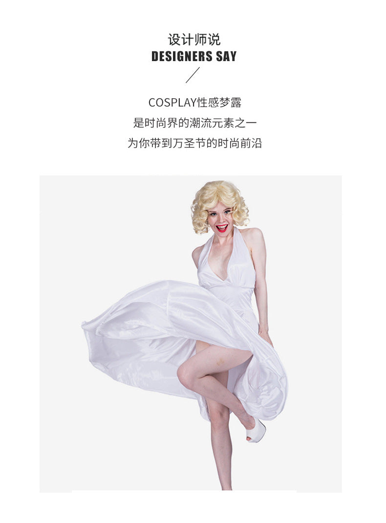 Cross-border supply Halloween Ghost Festival Carnival party stage role play cosplay costume sexy Monroe skirt